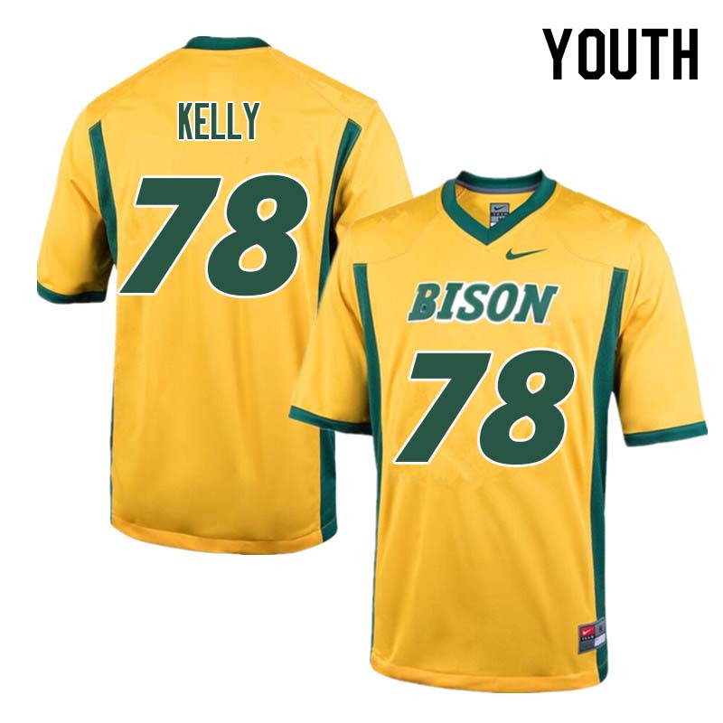 Youth #78 Michael Kelly North Dakota State Bison College Football Jerseys Sale-Yellow - Click Image to Close
